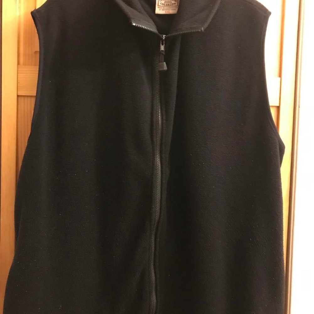 Men's fleece zipper down vest